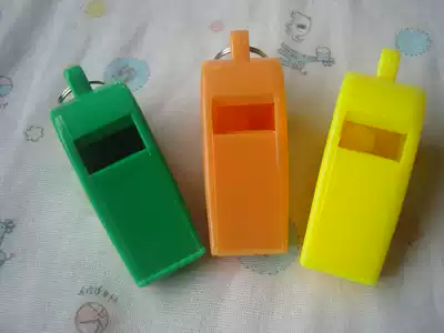 Plastic ok whistle Cheering fan whistle Come on whistle Referee whistle with ring whistle Green yellow whistle