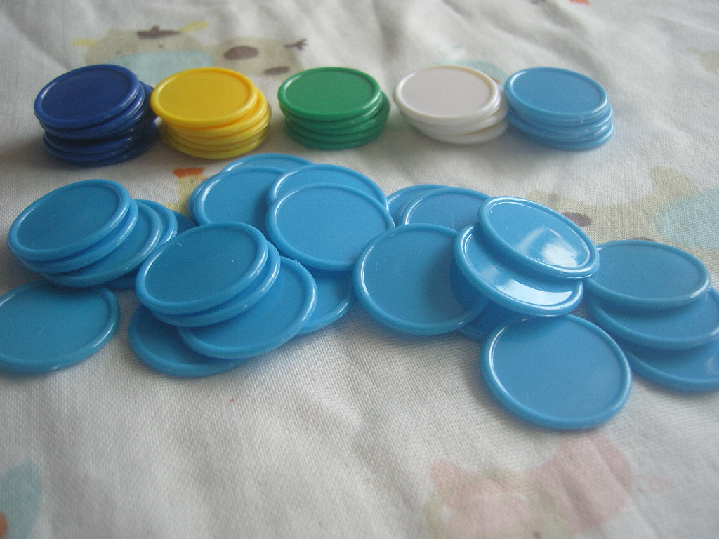 No face value small chip coin blank chip piece plastic number plate Mahjong poker chip mark No word token