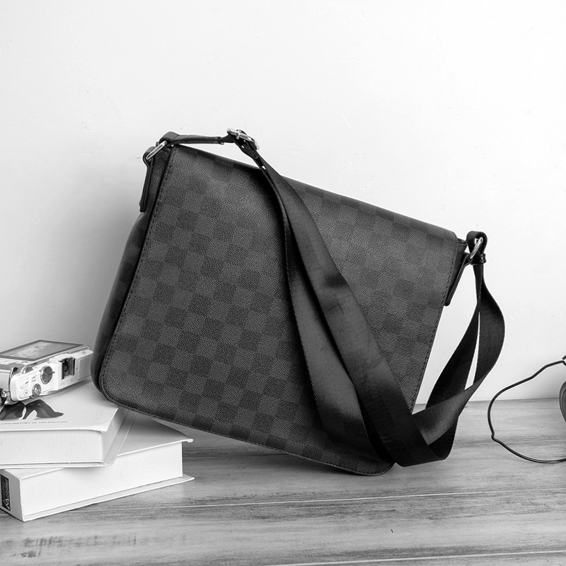 Svison Star Men's Bag Single Shoulder Bag Han Version Casual Twill Bag Trend Leather Bag Men's Bag Small Scapegoat