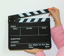 Full English black clapperboard movie clapperboard acrylic clapperboard photography props crew director clapperboard