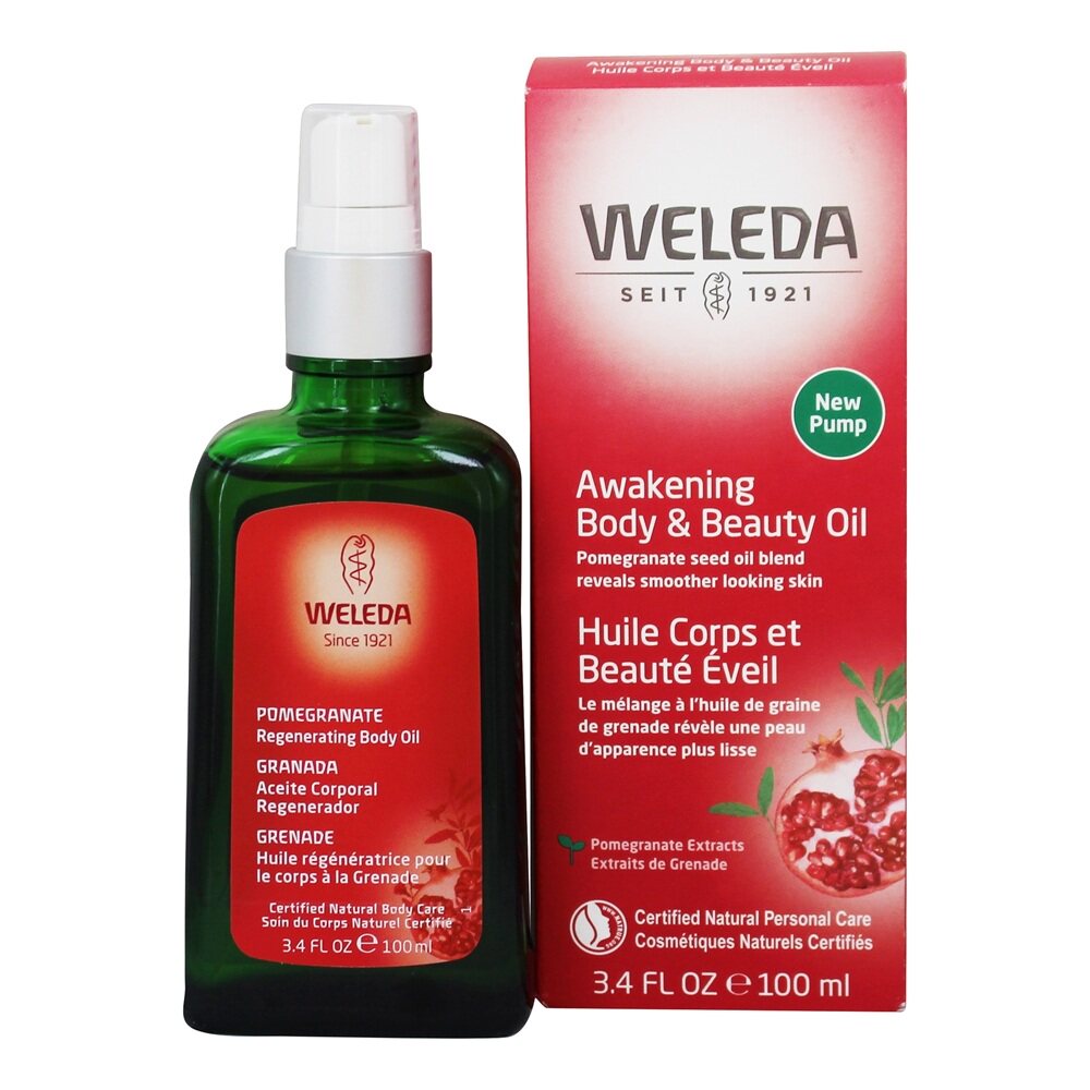 Canada's Welleda pomegranate sweet almond essence rejuvenates body moisturizing oil 100ml-Taobao
