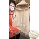 Large size women's autumn and winter new fat mm loose and thin printed hooded raglan sleeves plus velvet thick sweater