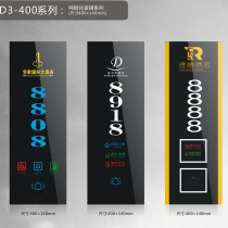 Factory direct sales hotel electronic door display door number do not disturb touch doorbell room status LED light can be customized