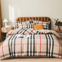 Very thick and very high end Classic g 100% All cotton mill terraced plush four pieces of covered quilt cover pure cotton autumn and winter bed