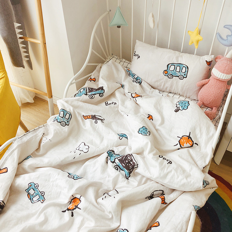 Export Japan high-end custom infant cotton double yarn baby three-piece set Super soft skin-friendly and breathable