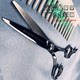 Fat-fat scissors, comprehensive scissors, seamless tooth scissors, structure scissors, flat scissors, high-end willow leaf scissors, hairdressing scissors, flat scissors, five-star universe