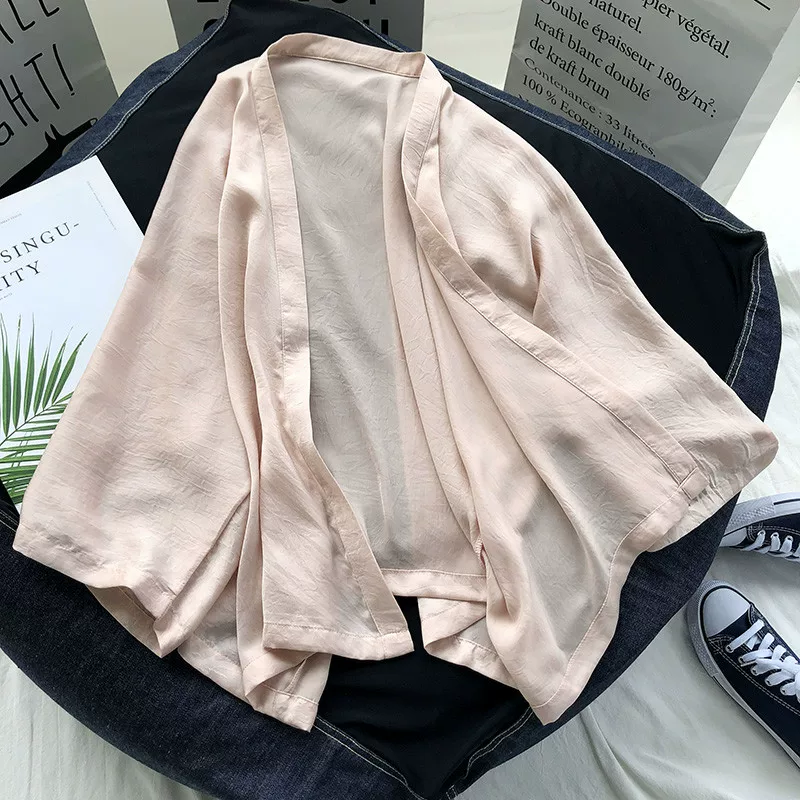 Солнцезащитная одежда, летняя тонкая short cloak для студентов, куртка, оверсайз