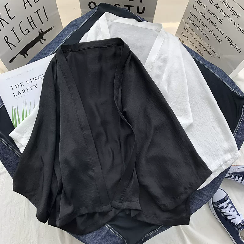 Солнцезащитная одежда, летняя тонкая short cloak для студентов, куртка, оверсайз
