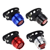 LED aluminum alloy tail light high brightness ruby ​​tail light warning safety helmet light bicycle frog light