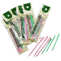 Knitting tools wool needles plastic hand sewing needles colorful hand sewing needles a pack of 6