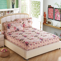 Cotton bed sheet thickened padded cotton single piece cotton bed cover dust cover All-inclusive waterproof non-slip fixed mattress cover Bed cover