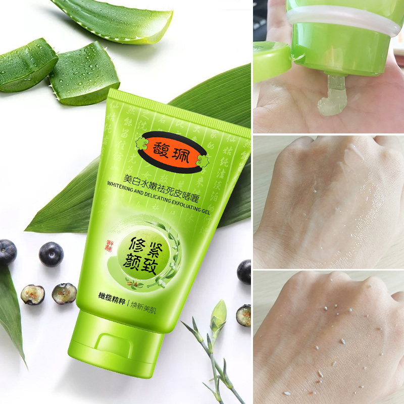 Người đàn ông mại dâm tẩy tế bào chết chết da làm sạch lỗ chân lông mặt toàn thân cô gái làm trắng aloe vera gel chà tẩy tế bào chết hóa học bha