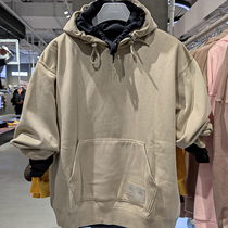 Li Ning jacket 2020 new BADFIVE men and women with the same paragraph plus velvet warm loose hooded sweater AWDQ532