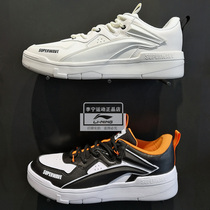 Li Ning white shoes 2020 winter new leather panel shoes wewu couple sports casual shoes AGCQ185 228