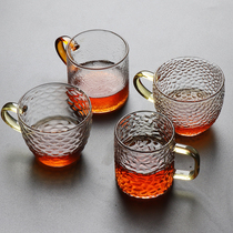 Chang Yitang heat-resistant glass tea bowl Tea cup with handle Heat-resistant high-temperature small cup Kung Fu tea accessories