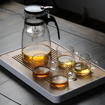 Heat-resistant glass floating cup removable washing kung fu bubble teapot home Tea breinner filter glass teapot tea set