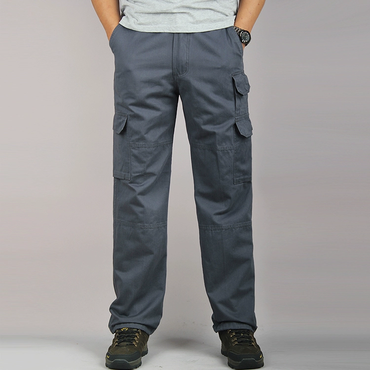 Mùa xuân và mùa thu overalls nam nhiều túi lỏng lẻo thẳng quần ngoài trời dày XL đa chức năng quần dài nam shop quần áo nam