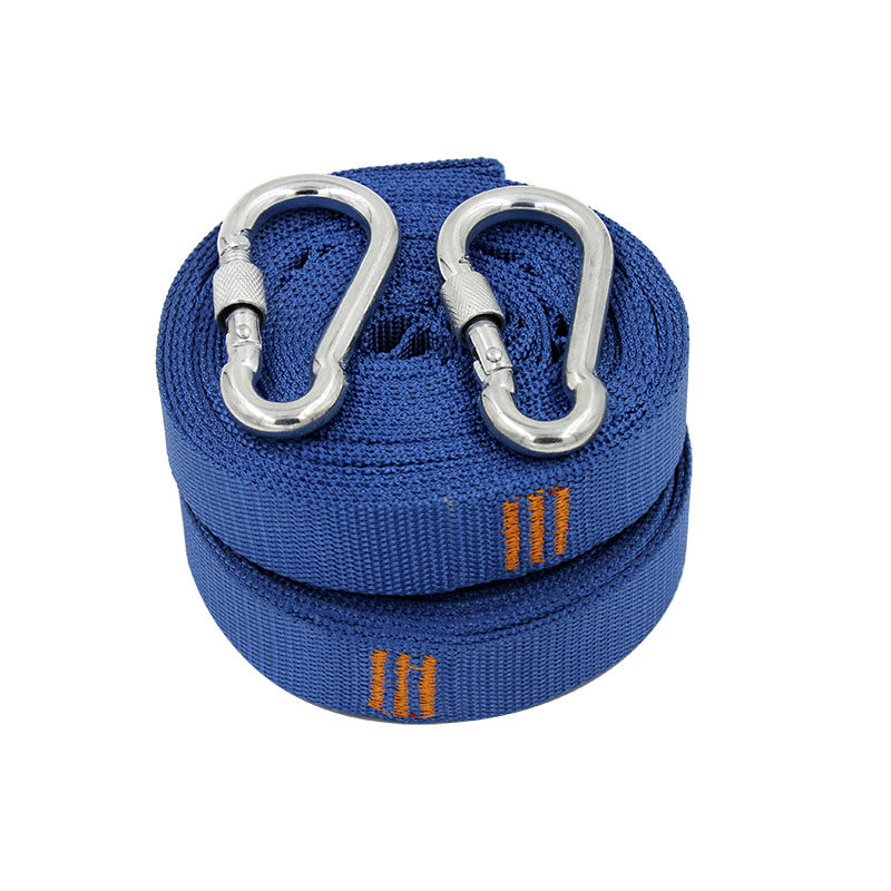 Hanging bed rope Outdoor adjustable belt Special strap Reinforced rope hook Nylon webbing carabiner swing rope
