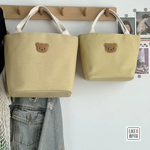 Универсальная оригинальная брендовая японская небольшая сумка для отдыха, с медвежатами