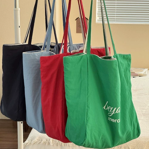 Качественная двусторонная брендовая универсальная вместительная и большая сумка через плечо на одно плечо для отдыха, Южная Корея