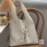 Оригинальная брендовая сумка на одно плечо для отдыха, шоппер, школьный рюкзак, с вышивкой