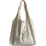 Оригинальная брендовая сумка на одно плечо для отдыха, шоппер, школьный рюкзак, с вышивкой