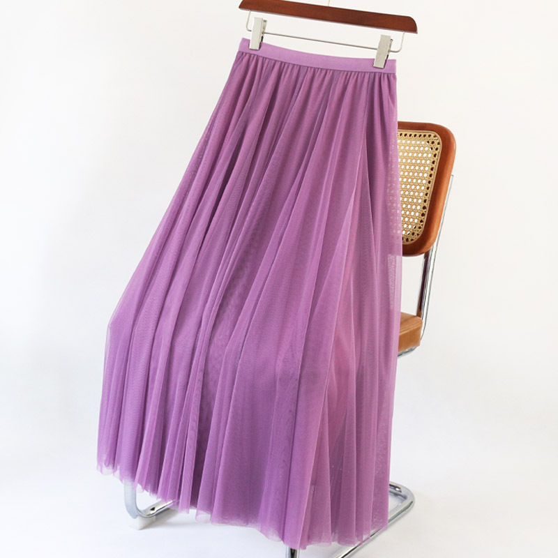Mesh Skirt 2025 New High-Waisted Slimming A-Line Pleated Skirt with a Smooth Drape, 720-Degree Large Hem Gauze Skirt, Fairy-Like Long Skirt Mesh Skirt 2025 New High-Waisted Slimming A-Line Pleated Skirt with a Smooth Drape, 720-Degree Large Hem Gauze Skirt, Fairy-Like Long Skirt