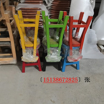 Solid wood bar chair Bar chair high chair chair low bench bench front with leather backed chair high chair