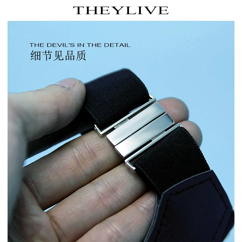 THEYLIVE Men's cotton sock clips, garter belt suit formal accessories, double-ended duckbill buckle cotton sock clips, 1 pair