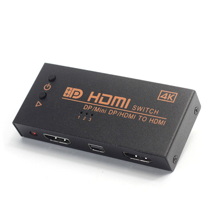 4K DP HDMI Mini DP to HDMI out Switcher Selector For PC