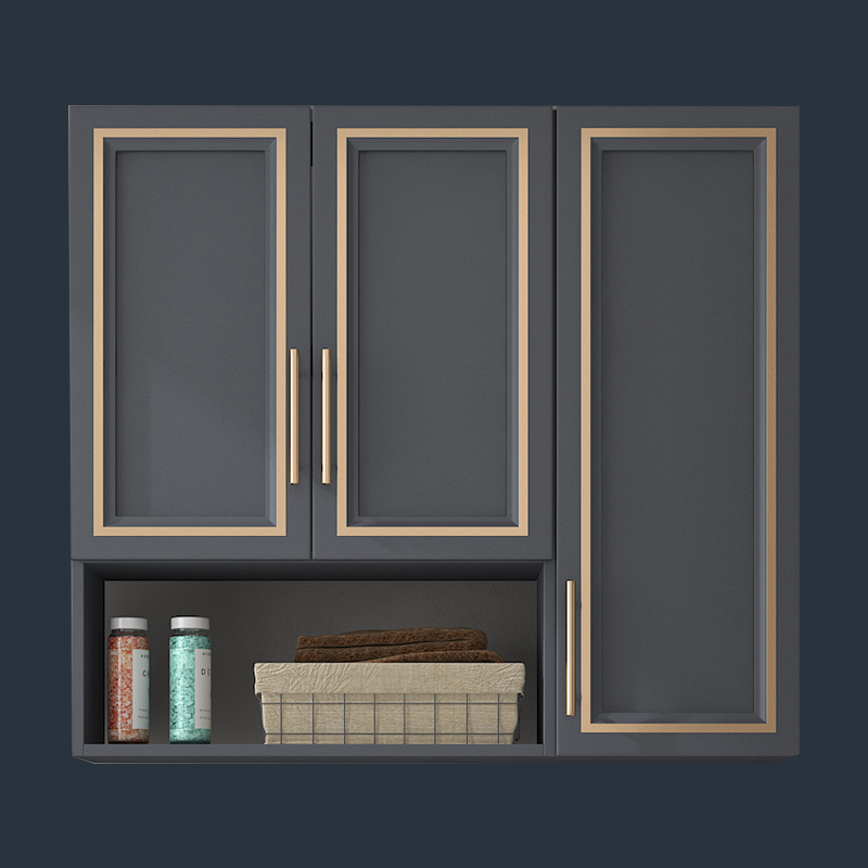 Light luxury balcony hanging cabinet wall cabinet home aluminum alloy space aluminum custom balcony wall-mounted storage cabinet simple