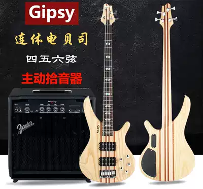 Gipsy one electric bass 456 string neck one electric bass active pickup bass pickup bass performance recording