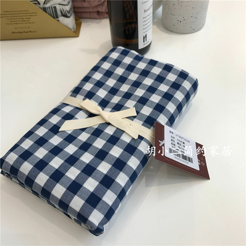 Giặt khô và thoải mái giặt gối bông đôi Bông đơn giản kẻ sọc nhỏ gối đơn gối 48x74 - Gối trường hợp gối tựa đầu ô tô