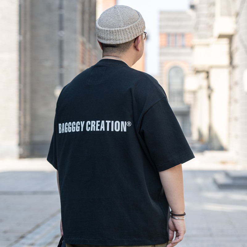 Baggggy Large Size Short Wide Silhouette Brushed Single-Stitch Printed T-Shirt 70-140kg Japanese Style Loose Short-Sleeved T-Shirt Baggggy Large Size Short Wide Silhouette Brushed Single-Stitch Printed T-Shirt 70-140kg Japanese Style Loose Short-Sleeved T-Shirt