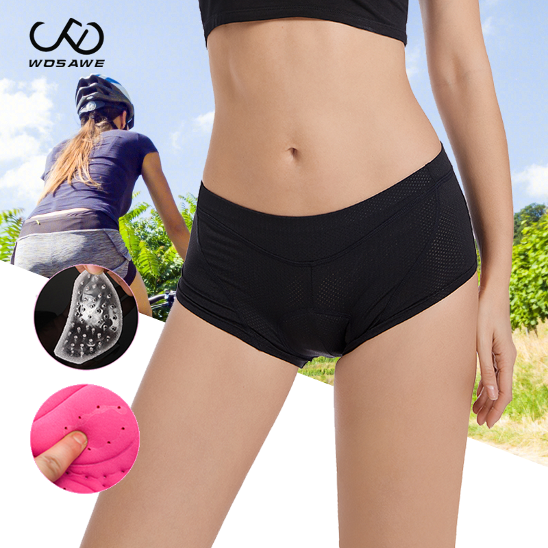 WOSAWE Riding Briefs Female Climbing Bike Thickened Silicone Cushion Shorts Breathable Cycling Pants All Season