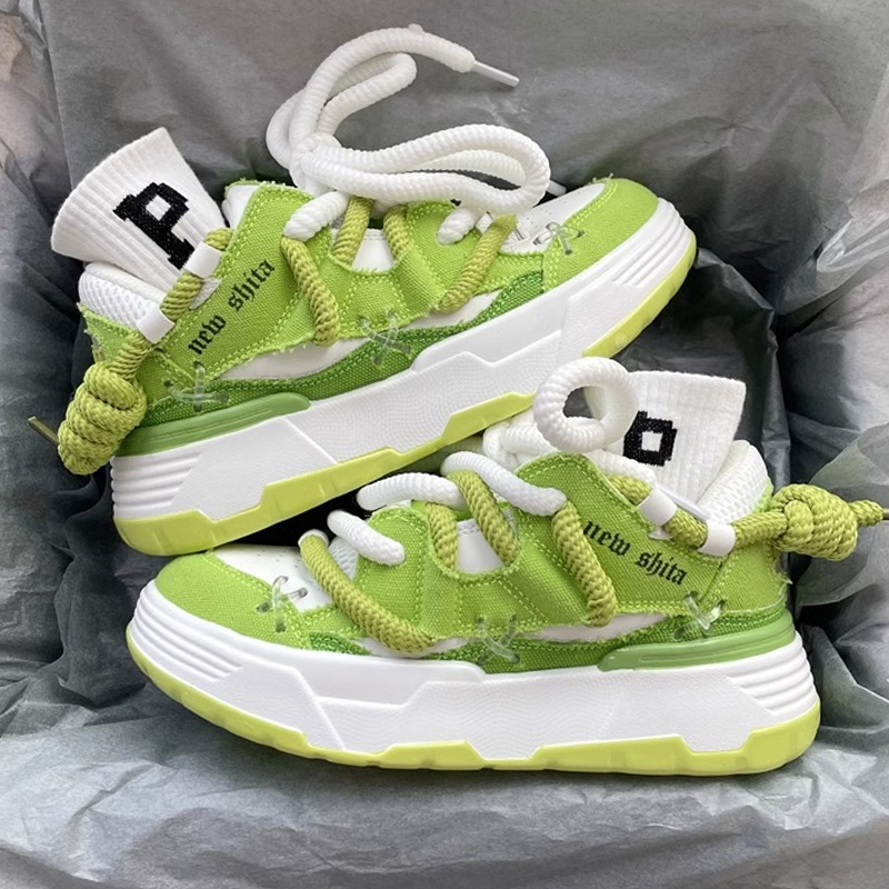 Men's Thick-Soled Height-Increasing Loafers, Summer 2026 New Versatile Casual Retro Green Dad Shoes