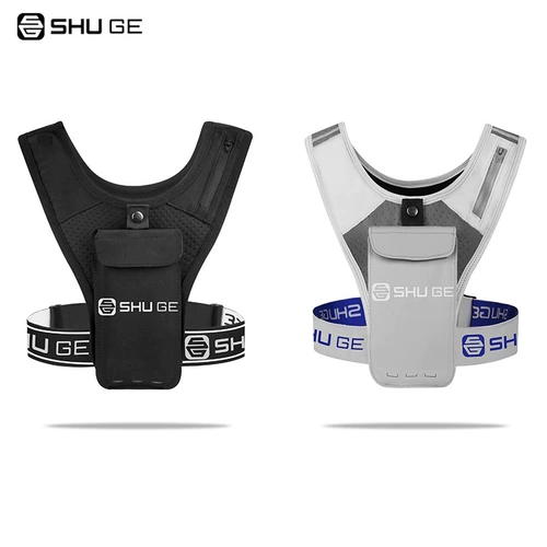 Дышащий быстросохнущий универсальный дорожный жилет для спортзала для отдыха подходит для мужчин и женщин, светоотражающая нагрудная сумка, для бега