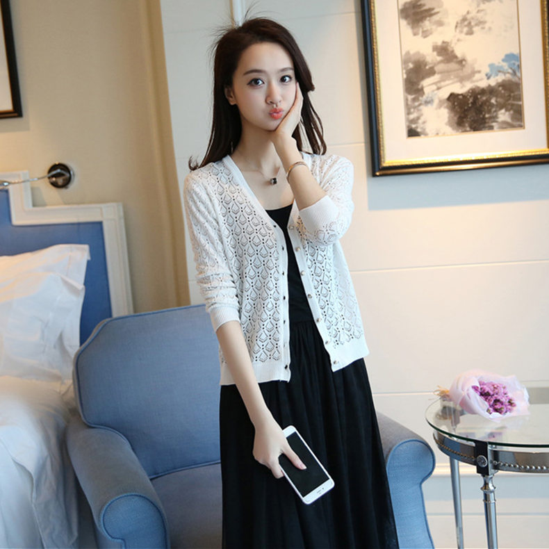 Đặc biệt hàng ngày áo len mỏng nữ áo len cardigan 2018 mùa hè mỏng phần quần áo chống nắng quần áo ngắn điều hòa áo khoác len nữ