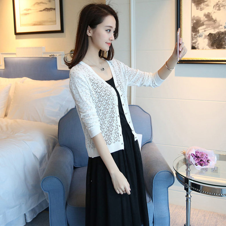Đặc biệt hàng ngày áo len mỏng nữ áo len cardigan 2018 mùa hè mỏng phần quần áo chống nắng quần áo ngắn điều hòa áo khoác len nữ