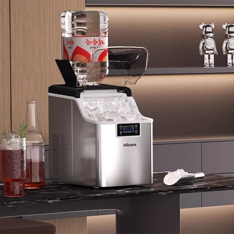 Hicon Household Ice Maker Solid Ice Cube Small Fully Automatic Ice Cube Making Machine Hzb-25Afs