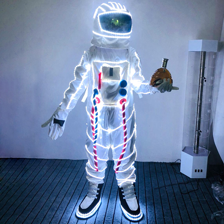 Bar LED luminous out of wine concosmonaut Costume Delivery Clothing nightclub KTV Performance Luminous Astronaut GG Clothing