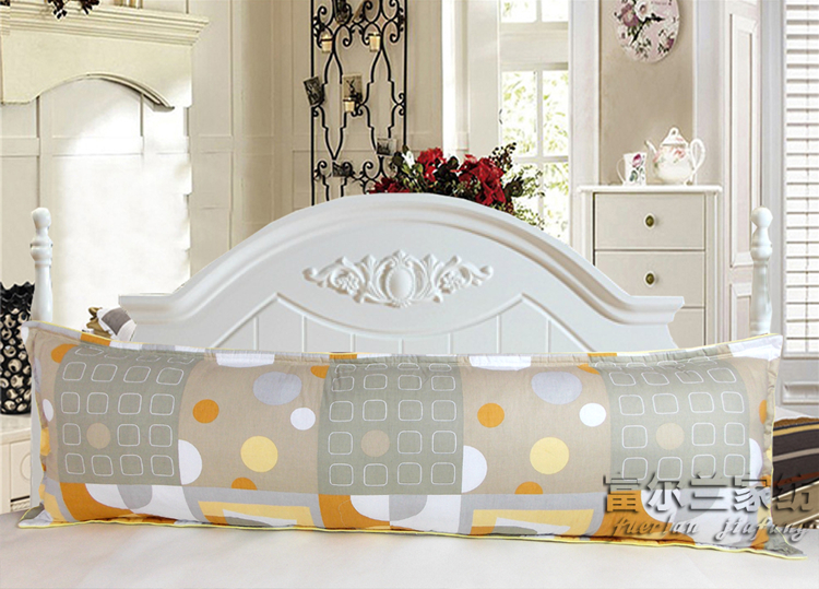 Vỏ gối đôi Bông nguyên chất dài Vỏ gối 1,2 m 1,5 m 1,8 m Cotton có đệm lót dài - Gối trường hợp gối cao su kim cương