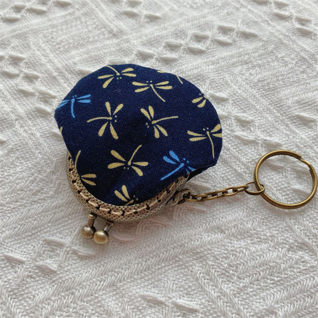 5cm mini gold bag ສໍາເລັດຮູບຖົງເງິນ fabric key pendant coin purse