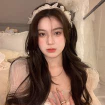 Korean Net Red Okan Butterfly-bowed Pearl Handle Female French Increases Head Clamp Super Fan Card Accessories