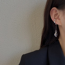 South Koreas senior zirconite pendant ear hole-free ear bone clamp design simple long ear crash
