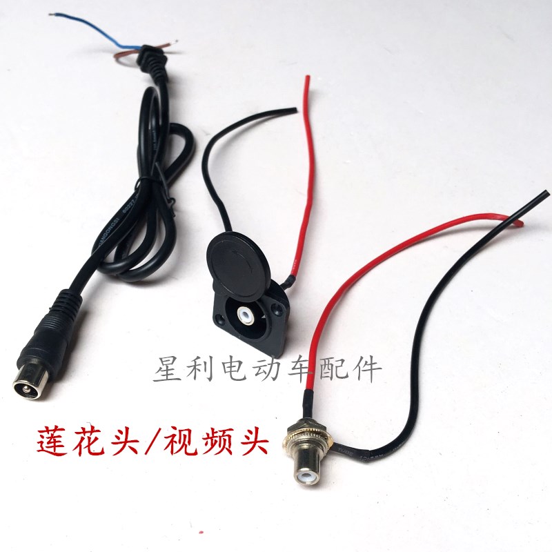 Electric vehicle video camera charging port male and female socket