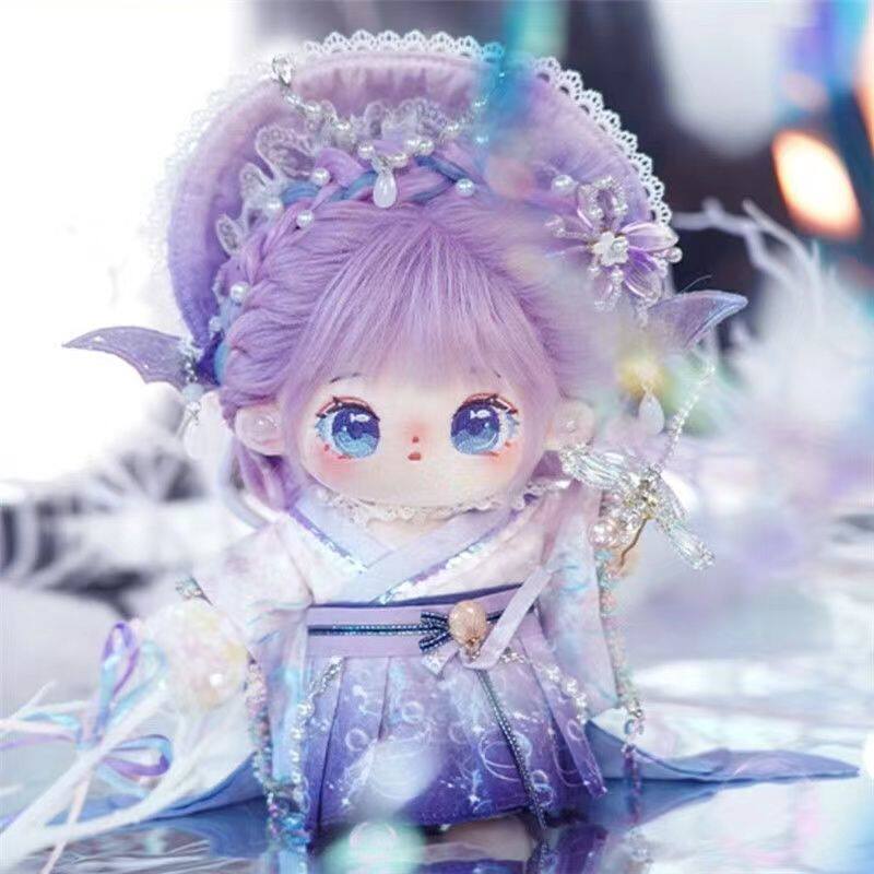 棉花娃娃/毛绒玩具娃衣 半糖棉花娃娃正品娃衣女生礼物20cm可爱女生古风现货换装便宜