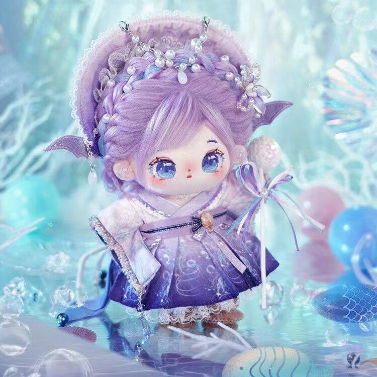 棉花娃娃/毛绒玩具娃衣 半糖棉花娃娃正品娃衣女生礼物20cm可爱女生古风现货换装便宜