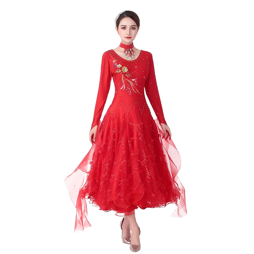 Women ballroom dance dresses Ballroom Dance Skirt Waltz skirt Modern Dance Dress Adult Female National Standard Dance Dress