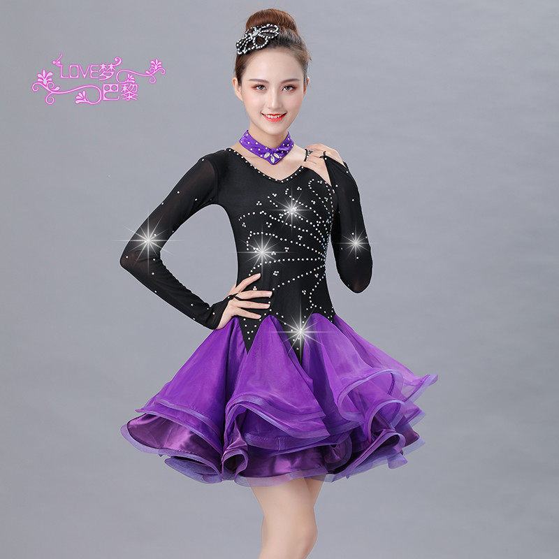 The new three-step performance costume performs the Kitba dance costume Latin dance square competition costume sailor dance